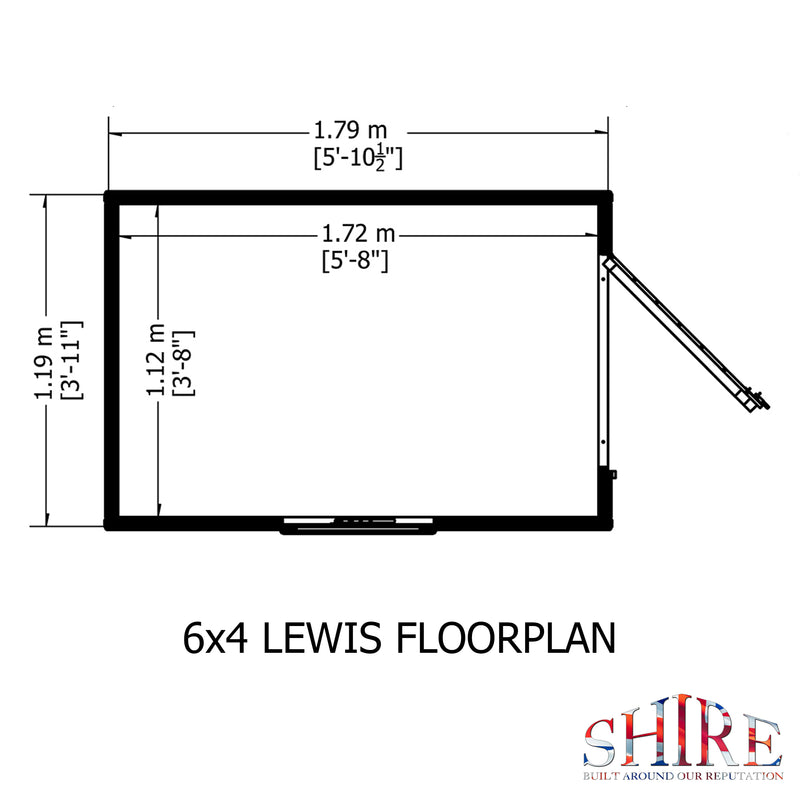 Lewis (6' x 4') Professional Storage Apex Shed