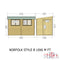 Goodwood Norfolk (10' x 6') Professional Tongue and Groove Pent Shed