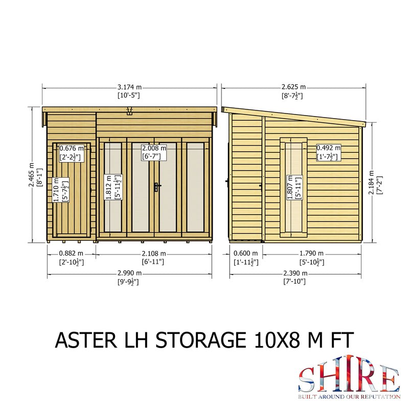Aster Summerhouse 10' x 8' (2990 x 2390mm)