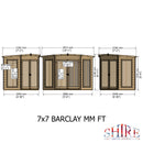 Barclay Corner Summerhouse with Side Storage (7' x 11')