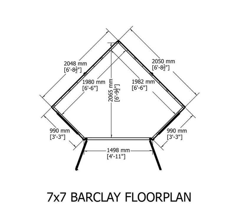Barclay Corner Summerhouse (7' x 7')