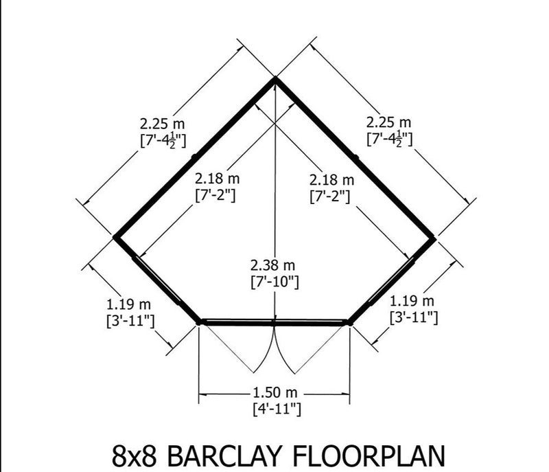 Barclay Corner Summerhouse (8' x 8)