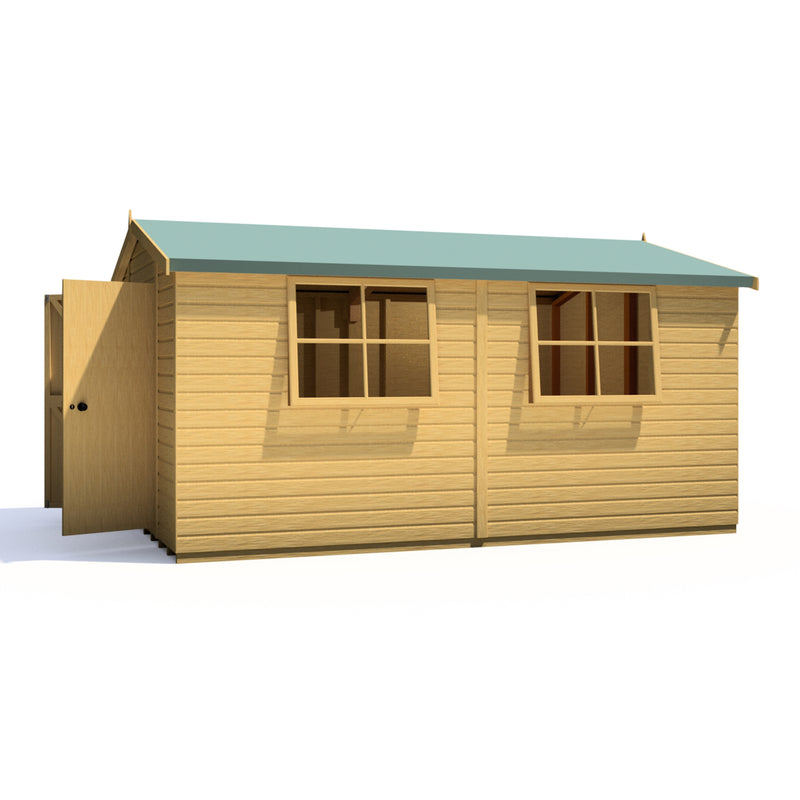 Goodwood Bison Workshop (14' x 10') Professional Tongue and Groove Apex Shed