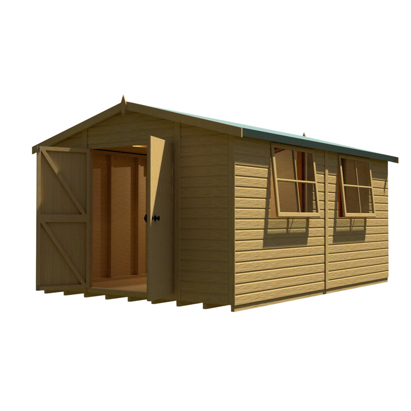 Goodwood Bison Workshop (14' x 10') Professional Tongue and Groove Apex Shed