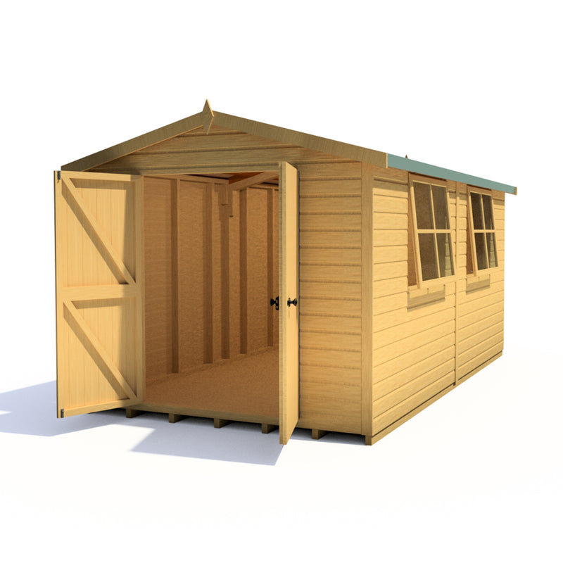 Goodwood Bison Workshop (14' x 8') Professional Tongue and Groove Apex Shed