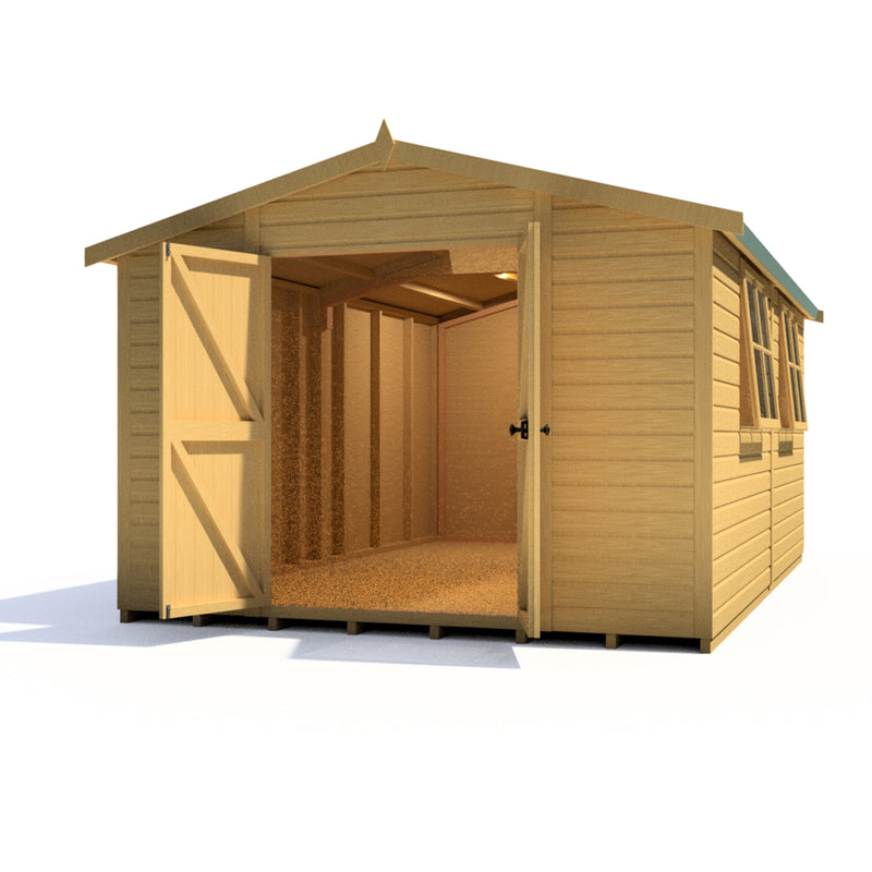 Goodwood Bison Workshop (16' x 10') Professional Tongue and Groove Apex Shed