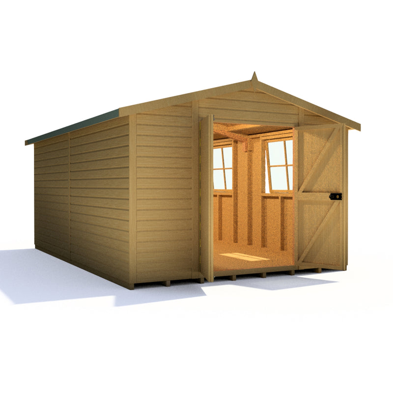 Goodwood Bison Workshop (16' x 10') Professional Tongue and Groove Apex Shed