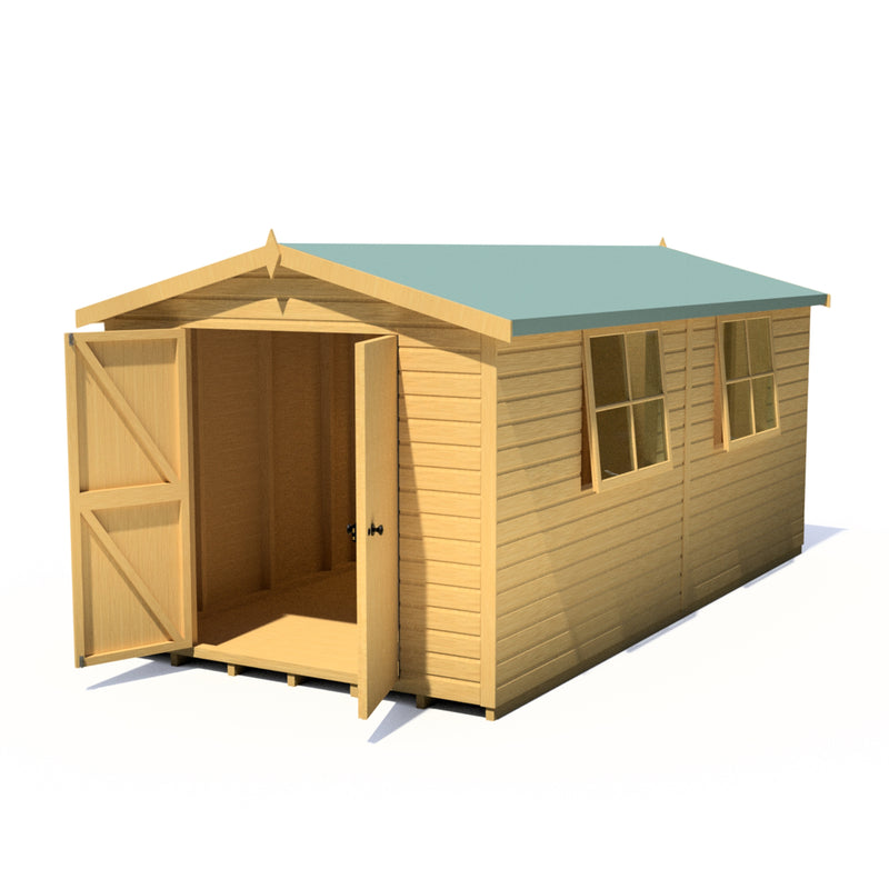 Goodwood Bison Workshop (16' x 8') Professional Tongue and Groove Apex Shed