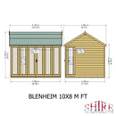Goodwood Gold Blenheim (10' x 8') Summerhouse