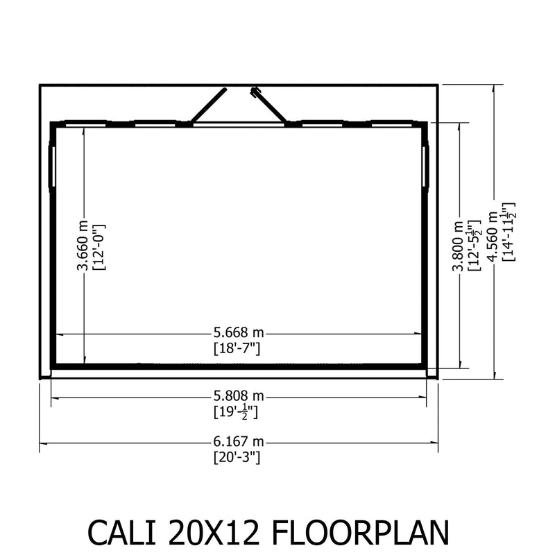Cali 20'x 12' Pent Home Office
