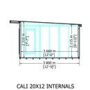 Cali 20'x 12' Pent Home Office