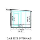 Cali 20'x 8' Pent Home Office