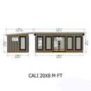 Cali 20'x 8' Pent Home Office