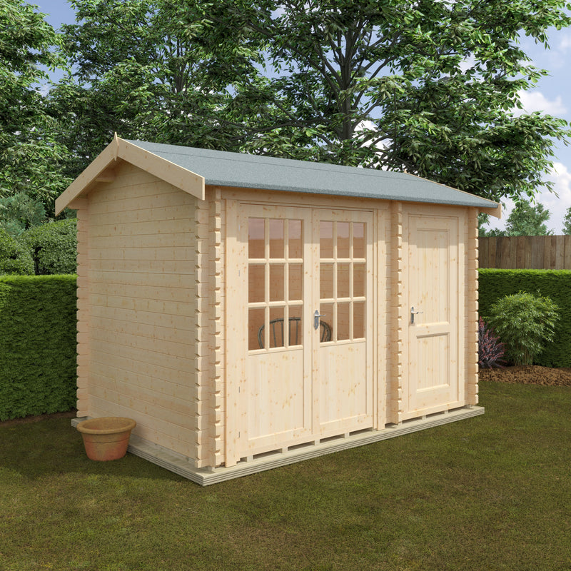 Woodlands Chatsworth Log Cabin 12'x8G in 44mm Logs