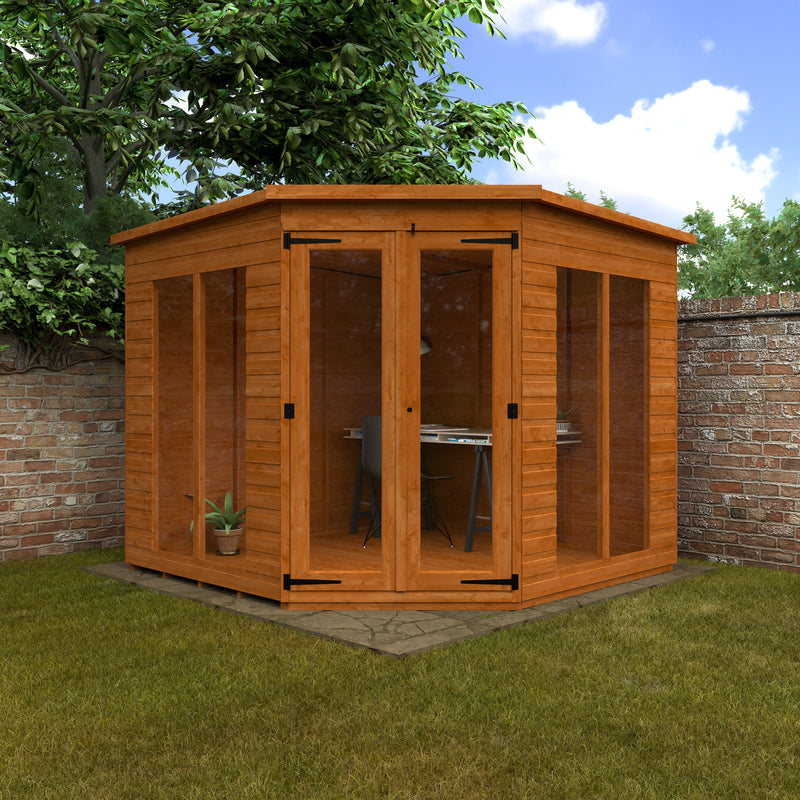 Woodlands Full Pane Corner Summerhouse