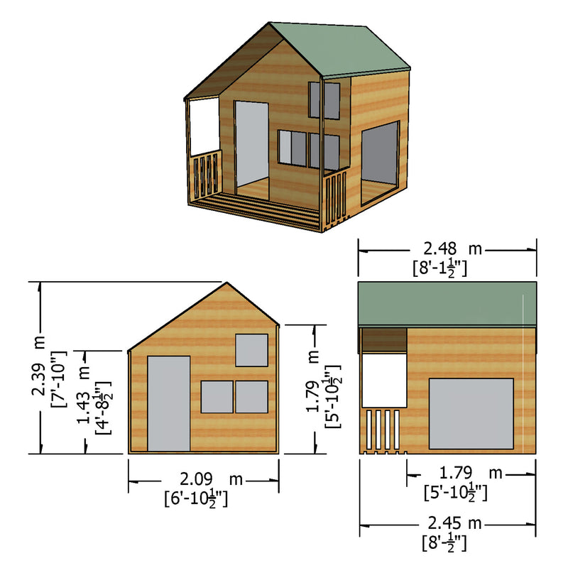 Crib Playhouse (7' x 6') | Childrens Playhouse