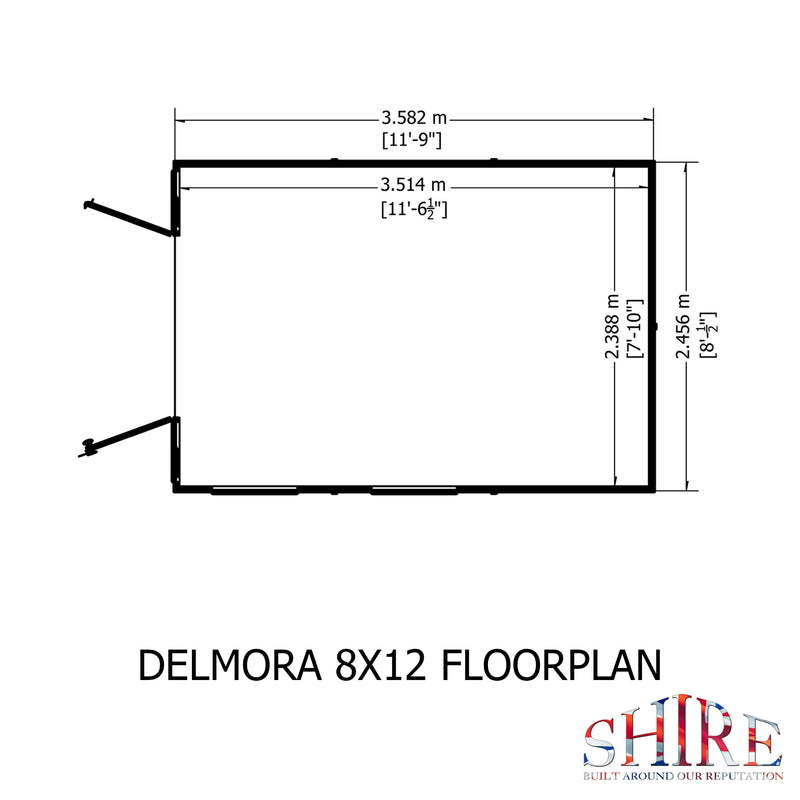 Delmora Summerhouse 8'x12' in T&G