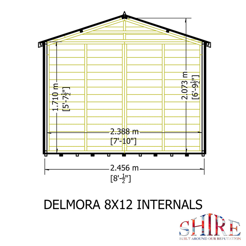 Delmora Summerhouse 8'x12' in T&G
