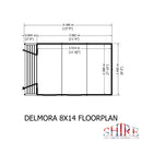 Delmora Summerhouse 8'x14' in T&G - Including 2ft Veranda