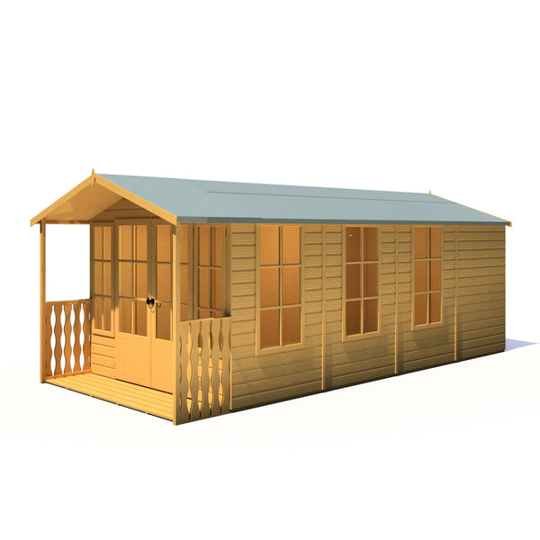 Delmora Summerhouse 8'x18' in T&G - Including 2ft Veranda