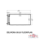 Delmora Summerhouse 8'x18' in T&G - Including 2ft Veranda