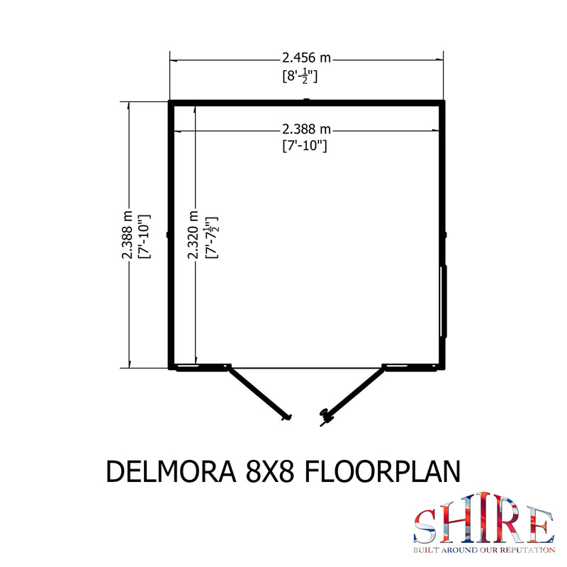 Delmora Summerhouse 8'x8' in T&G