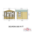 Delmora Summerhouse 8'x8' in T&G