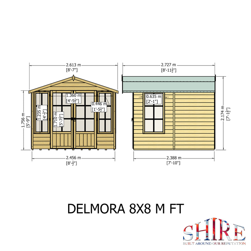 Delmora Summerhouse 8'x8' in T&G