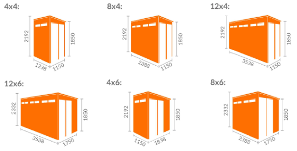 Woodlands Double Door Security Flex Pent Shed