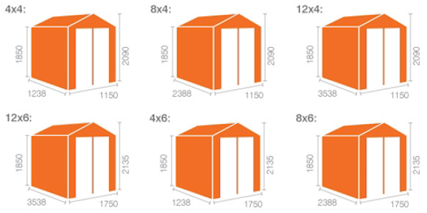 Woodlands Windowless Double Door Flex Apex Shed