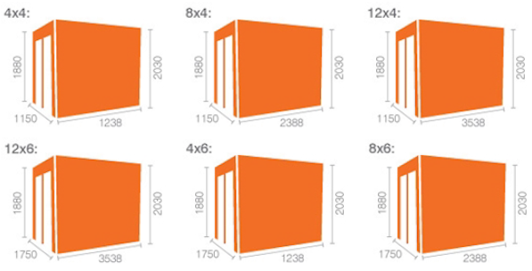 Woodlands Windowless Double Door Flex Pent Shed