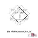 Hampton Summerhouse with Side Storage (8' x 12')