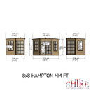 Hampton Summerhouse with Side Storage (8' x 12')