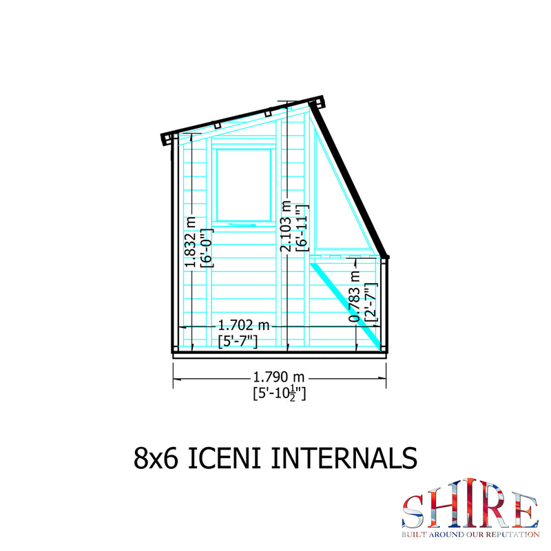 Goodwood Iceni (8' x 6') Professional Tongue and Groove Shed