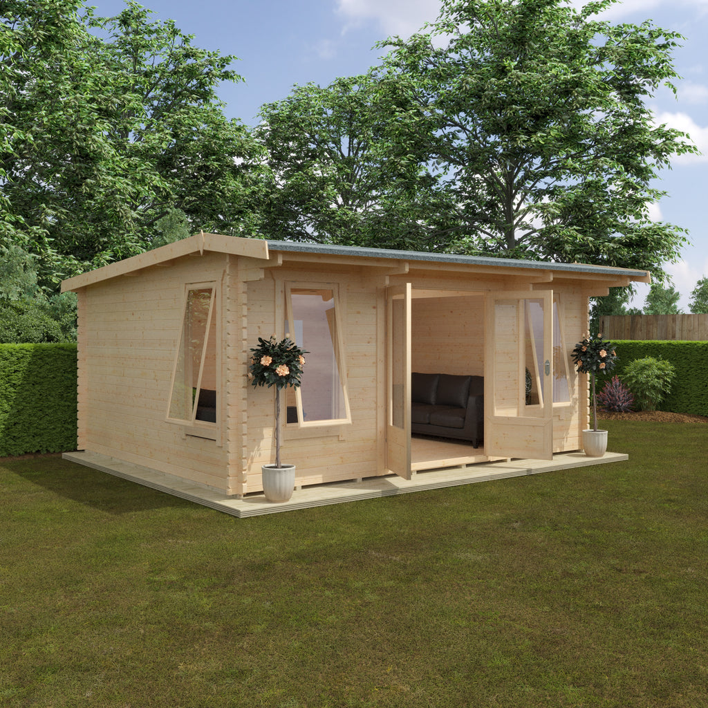 Woodlands Jacob Log Cabin in 44mm Logs – Norfolk Sheds