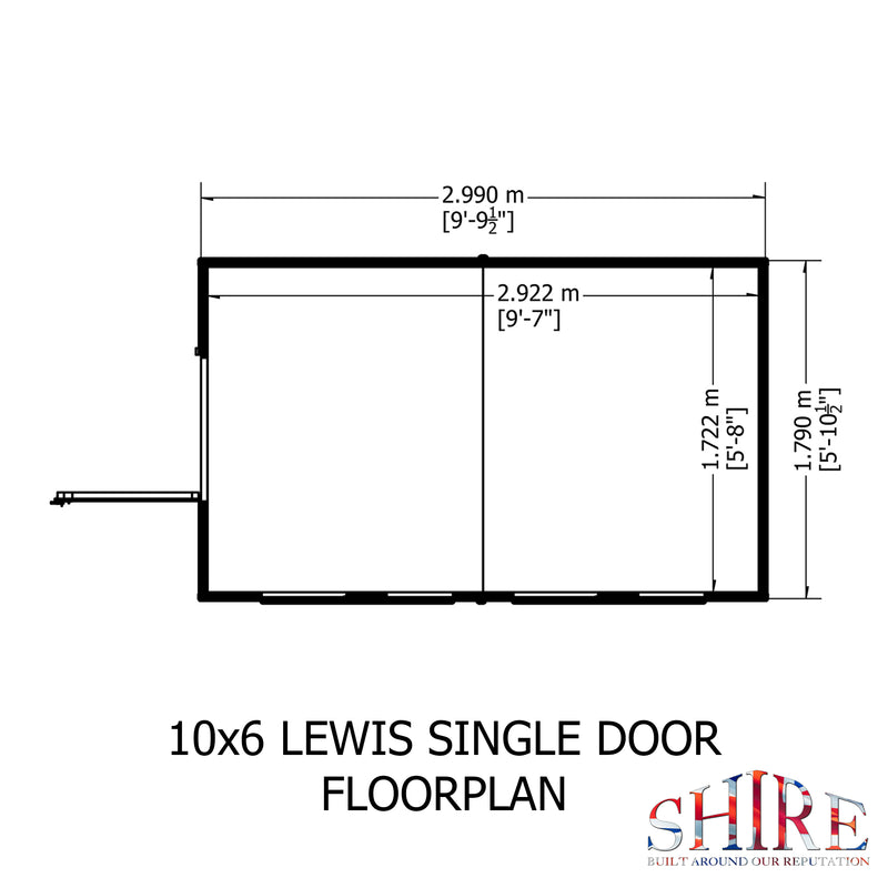 Lewis (10' x 6') Professional Storage Apex Shed