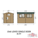 Lewis (10' x 6') Professional Storage Apex Shed
