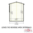 Lewis (7' x 5') T&G Reverse Apex Shed