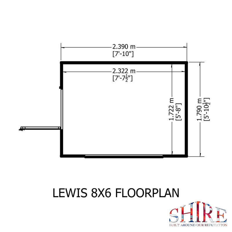 Lewis (8' x 6') Professional Storage Apex Shed