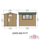 Lewis (8' x 6') Professional Storage Apex Shed