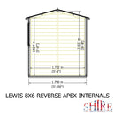 Lewis (8' x 6') T&G Reverse Apex Shed