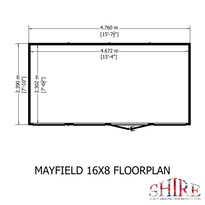 Mayfield Summerhouse 16'x8' in T&G