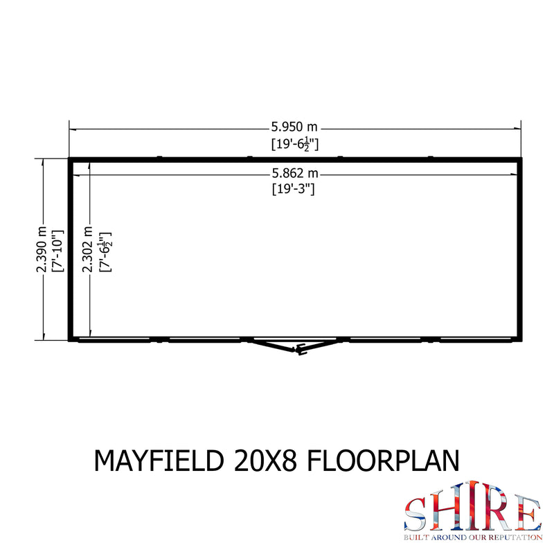 Mayfield Summerhouse 20'x8' in T&G