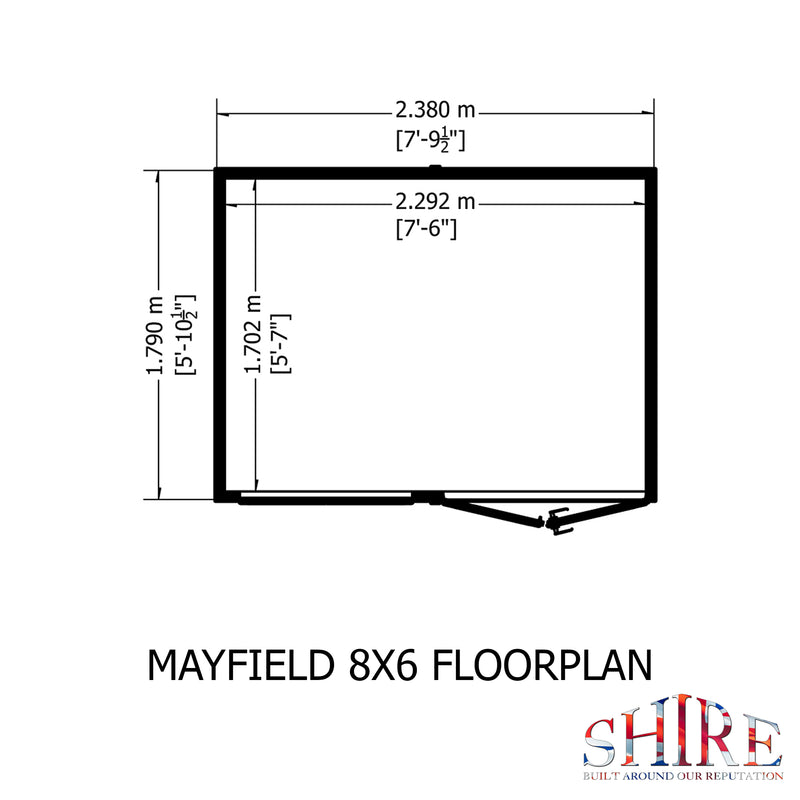 Mayfield Summerhouse 8'x6' in T&G