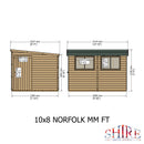 Goodwood Norfolk (10' x 8') Professional Tongue and Groove Pent Shed