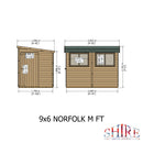 Goodwood Norfolk (9' x 6') Professional Tongue and Groove Pent Shed