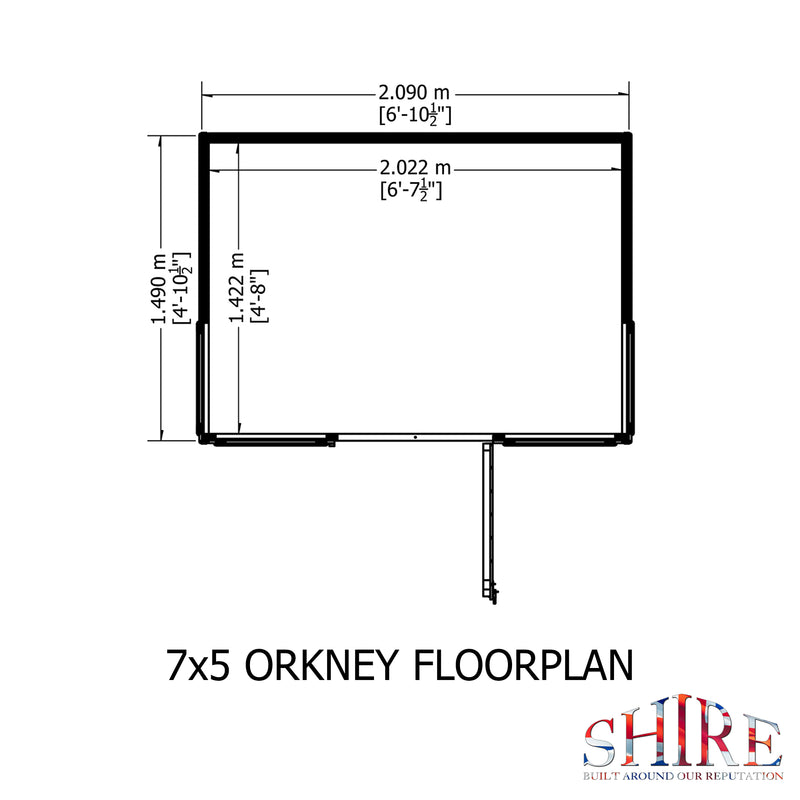 Orkney (7' x 5') Professional Storage Shed