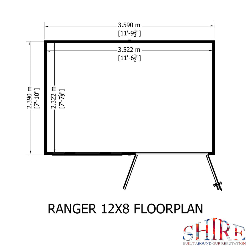 Ranger (12' x 8') Professional Storage Shed