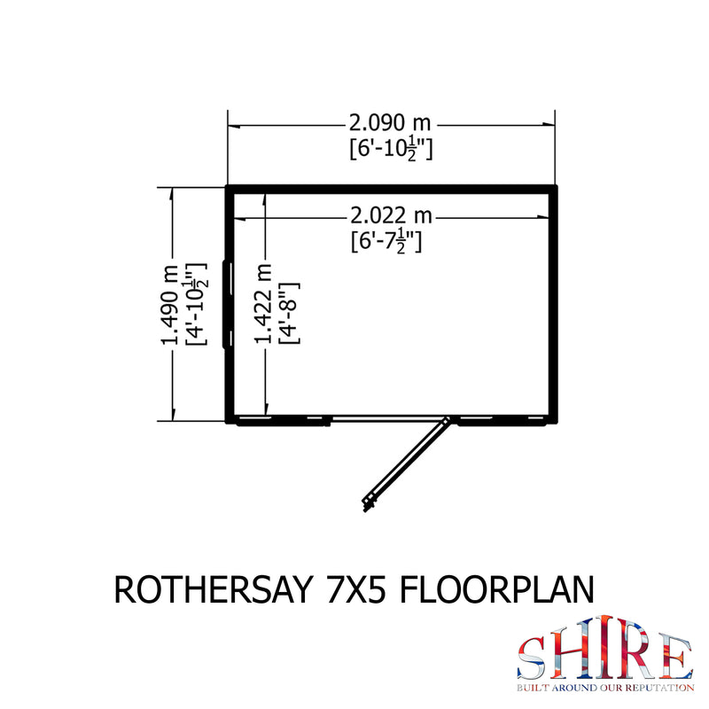 Rothesay (7' x 5') Professional Storage Shed