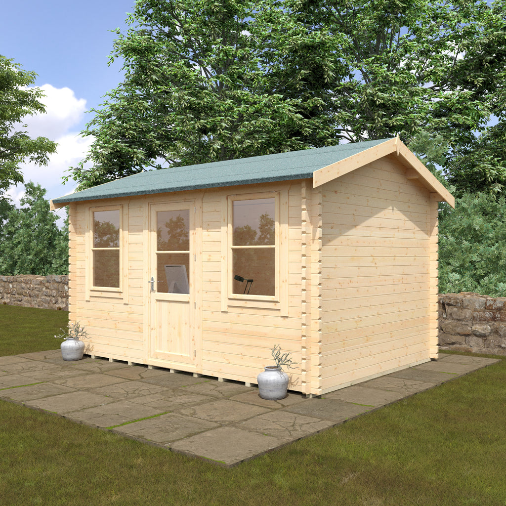 Woodlands Skipton Log Cabin in 28 or 44mm Logs Norfolk Sheds